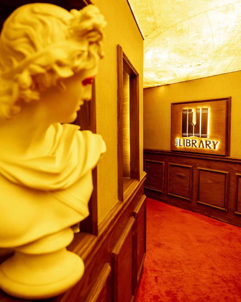 The red carpet walkway at the Library Lagos