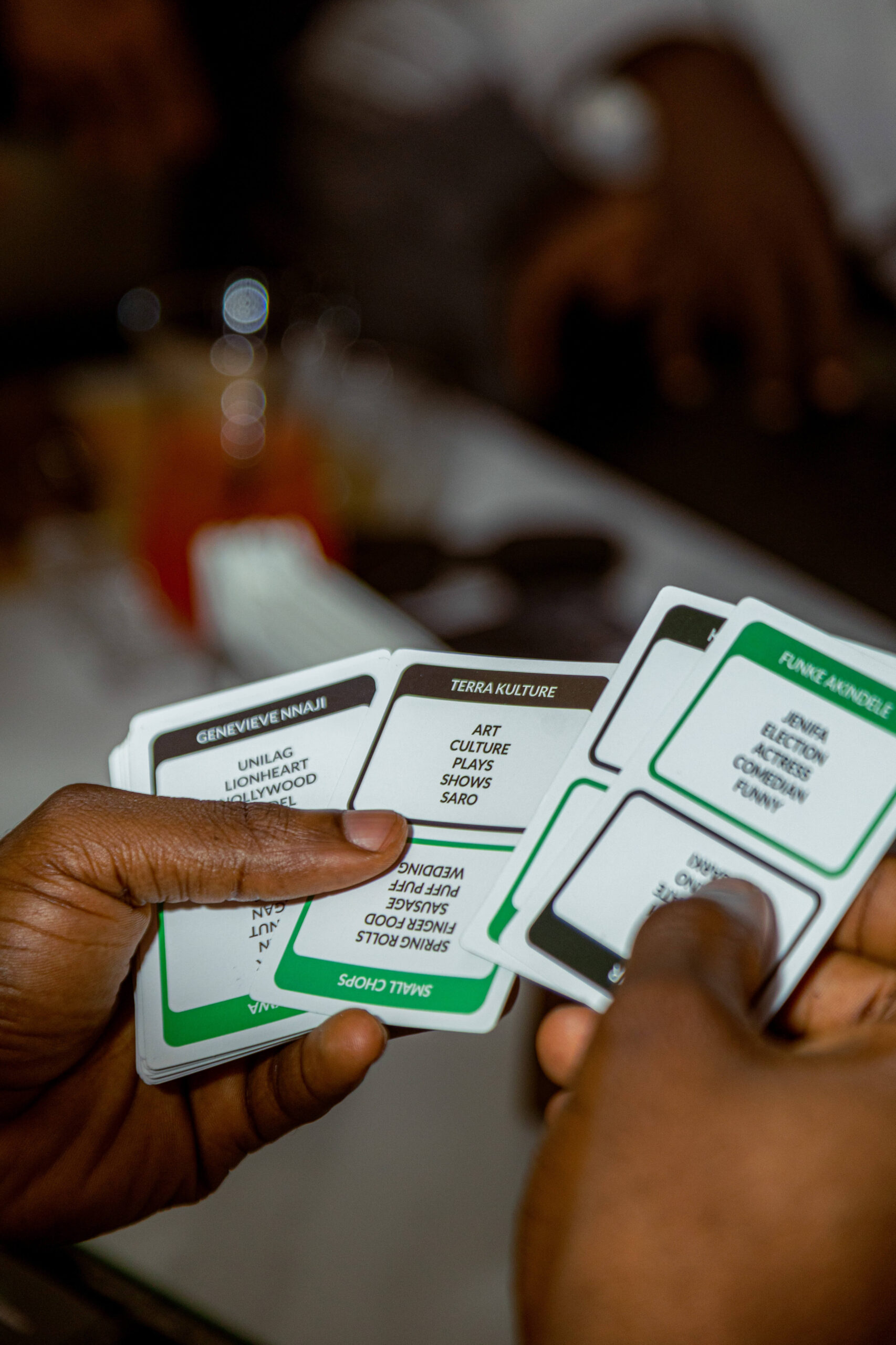 Closeup shot of one of the games during the Games Night held while the marathon was ongoing at Mazimi @ The Library Lagos