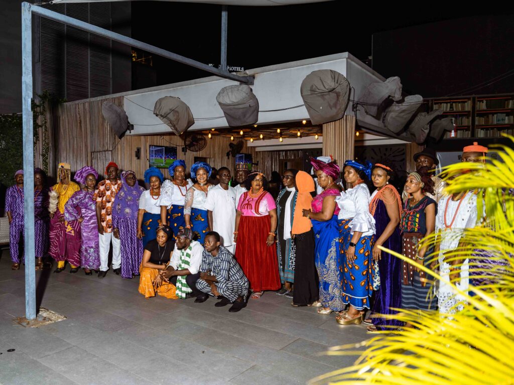 Performance team from the National Council for Arts and Culture during the closing ceremony of the marathon held at Mazimi @ The Library Lagos